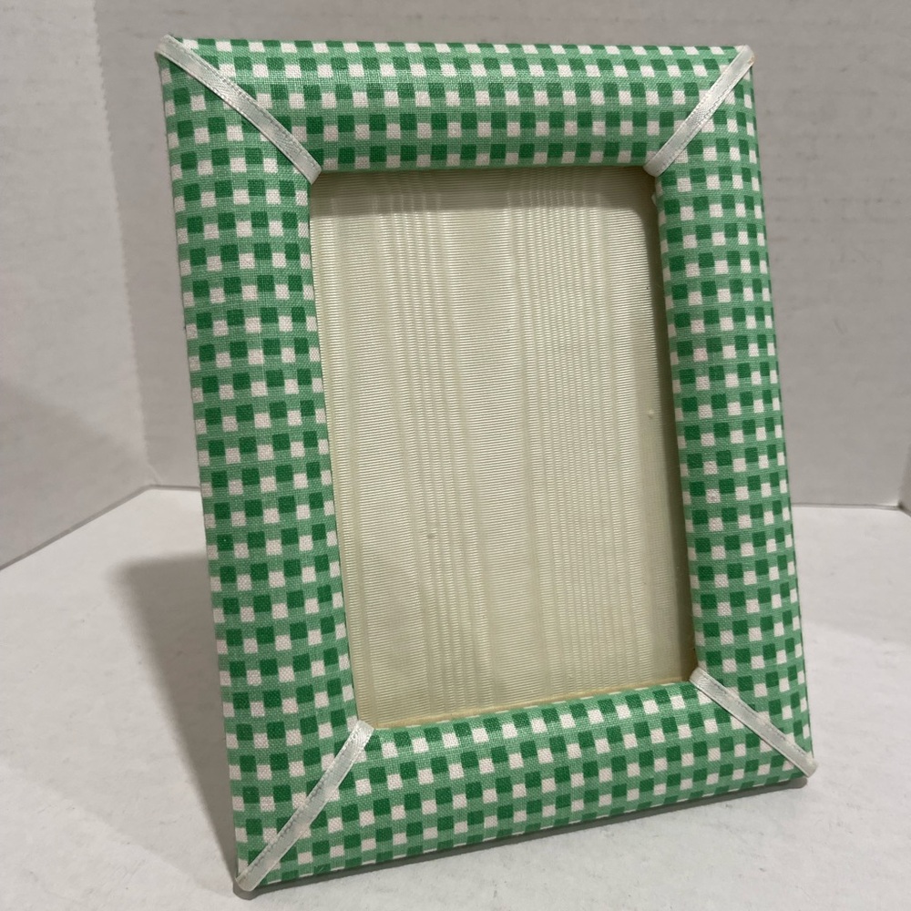 Breaux Arts Green Plaid Fabric Picture Frame 3x5